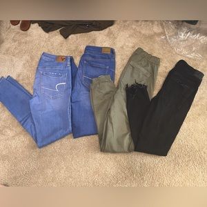American Eagle Skinny Jeans - Size 4 - 4 pairs